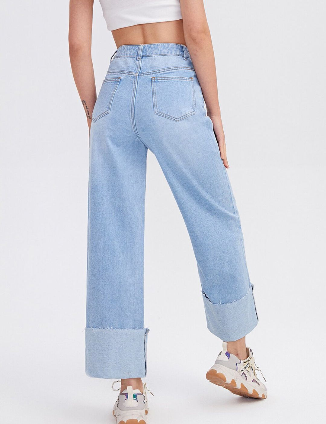 Kotty Women Flared High-Rise Stretchable Cotton Lycra Blend Jeans