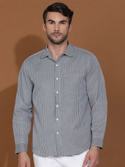 Kotty New Micro Checks Spread Collar Casual Shirt