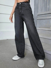 Kotty Women Jean Straight Fit High-Rise Clean Look Light Fade Stretchable Jeans