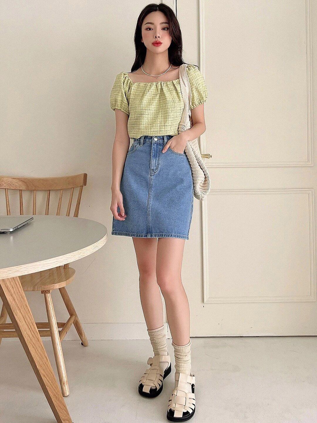 Kotty A-Line Denim Skirt