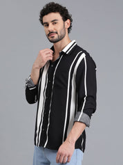 Kotty Men Vertical Striped Casual Shirt