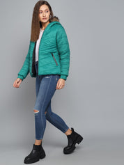 Kotty Women Green Outdoor Puffer Jacket