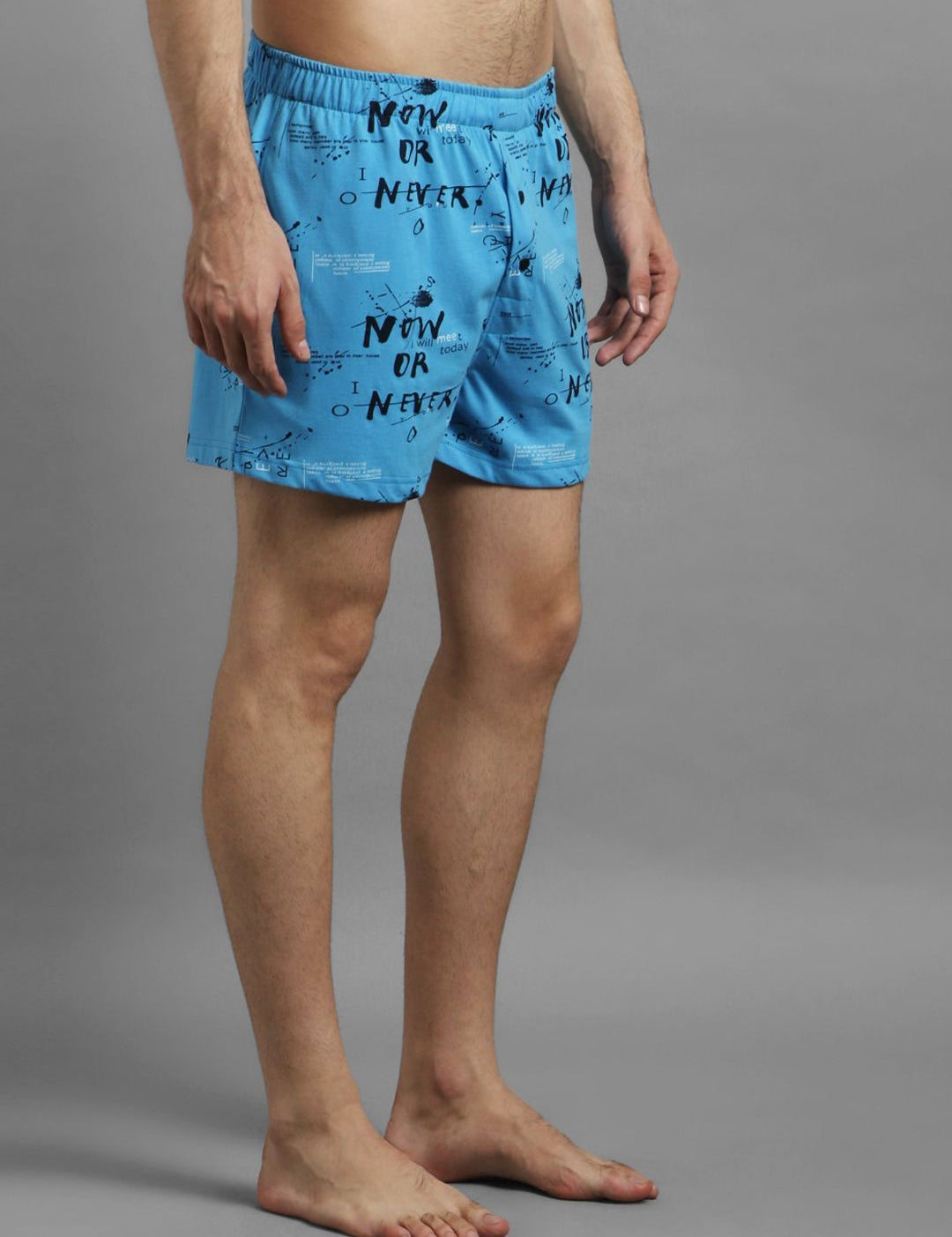 Kotty Men Blue & Black Printed Boxers
