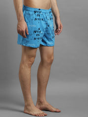Kotty Men Blue & Black Printed Boxers
