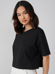 Kotty Round Neck Cotton Oversized T-shirt