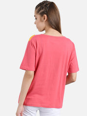 Kotty Women Pack Of 2 Colourblocked Round Neck T-shirts