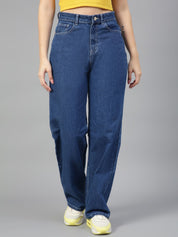 Kotty Women Jean Straight Fit High-Rise Light Fade Stretchable Jeans