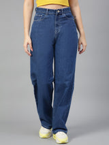 Kotty Women Jean Straight Fit High-Rise Light Fade Stretchable Jeans