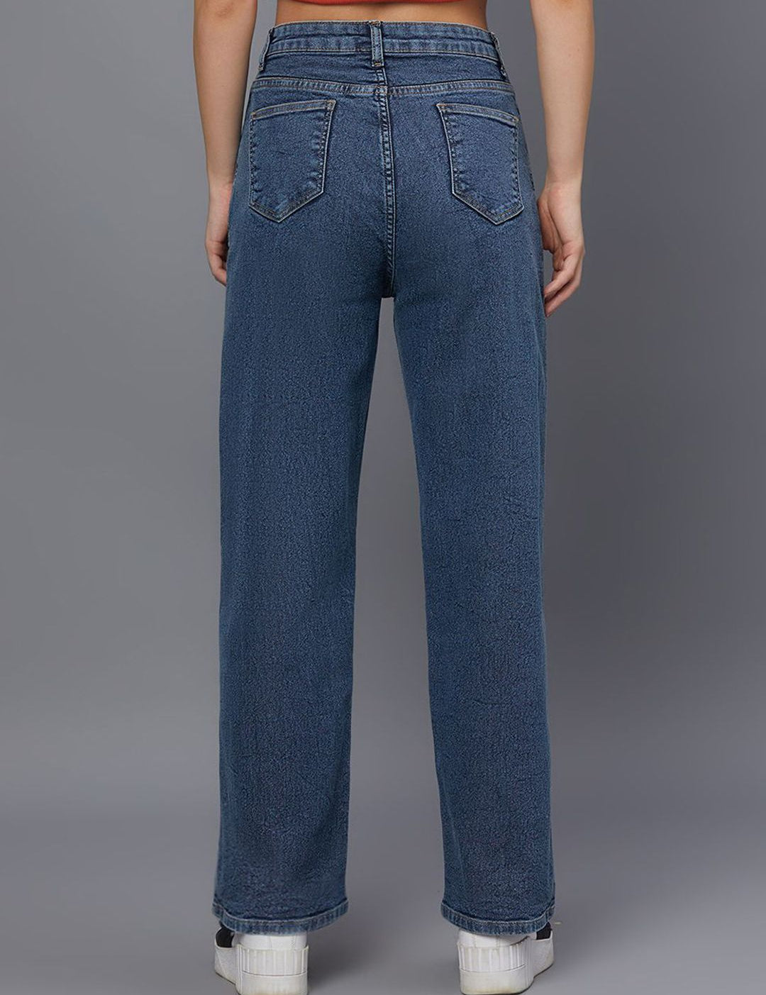 Kotty Women Straight Fit High-Rise Stretchable Jeans