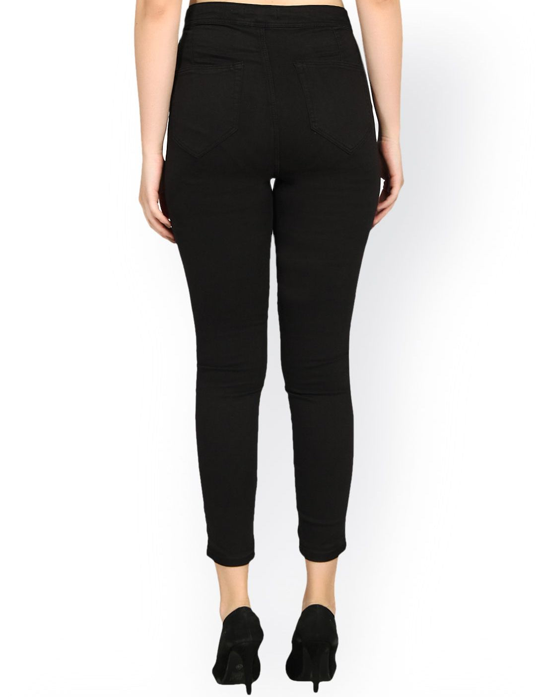 Kotty Women Black Skinny Fit High-Rise Clean Look Stretchable Jeans