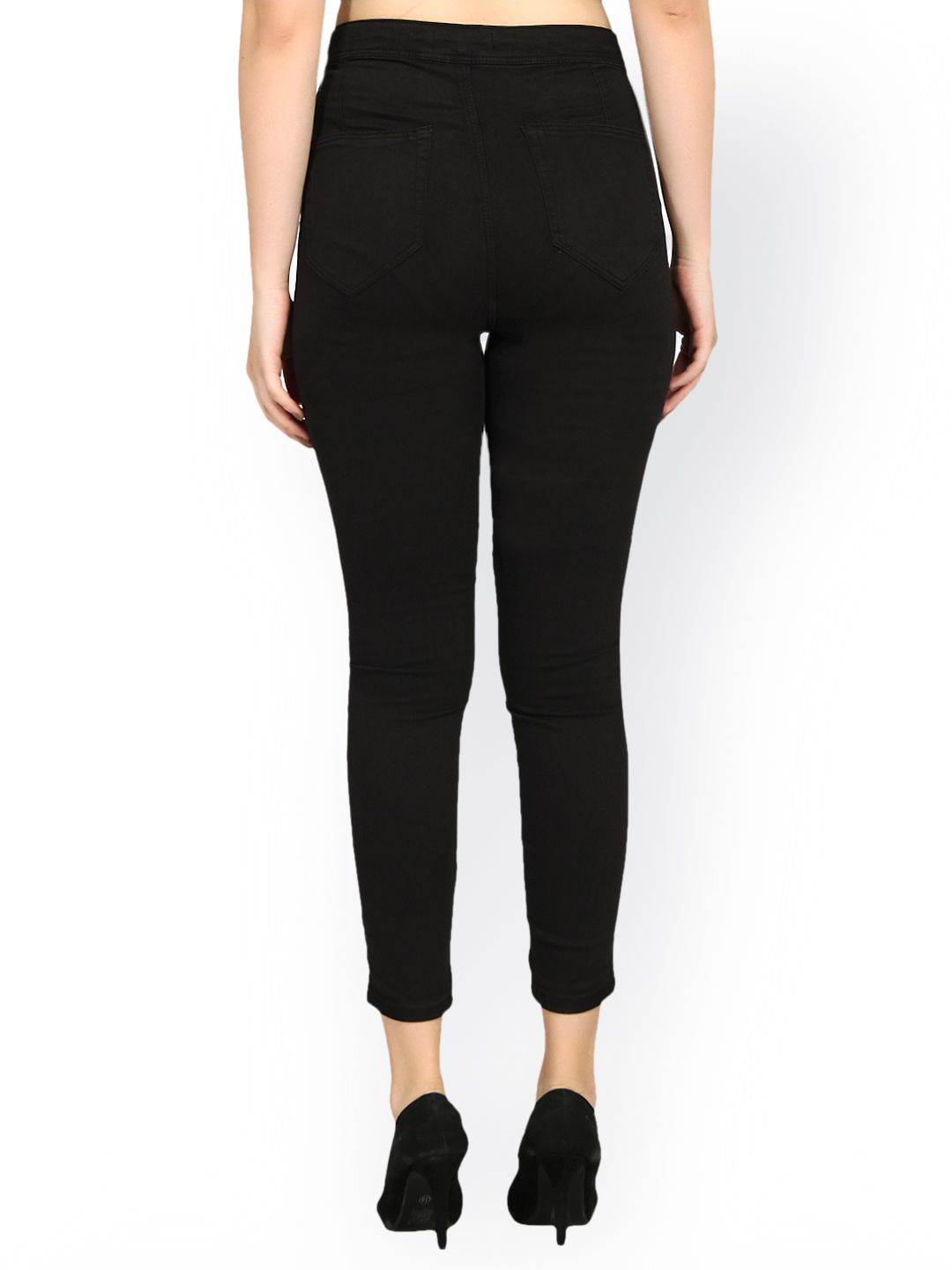 Kotty Women Black Skinny Fit High-Rise Clean Look Stretchable Jeans