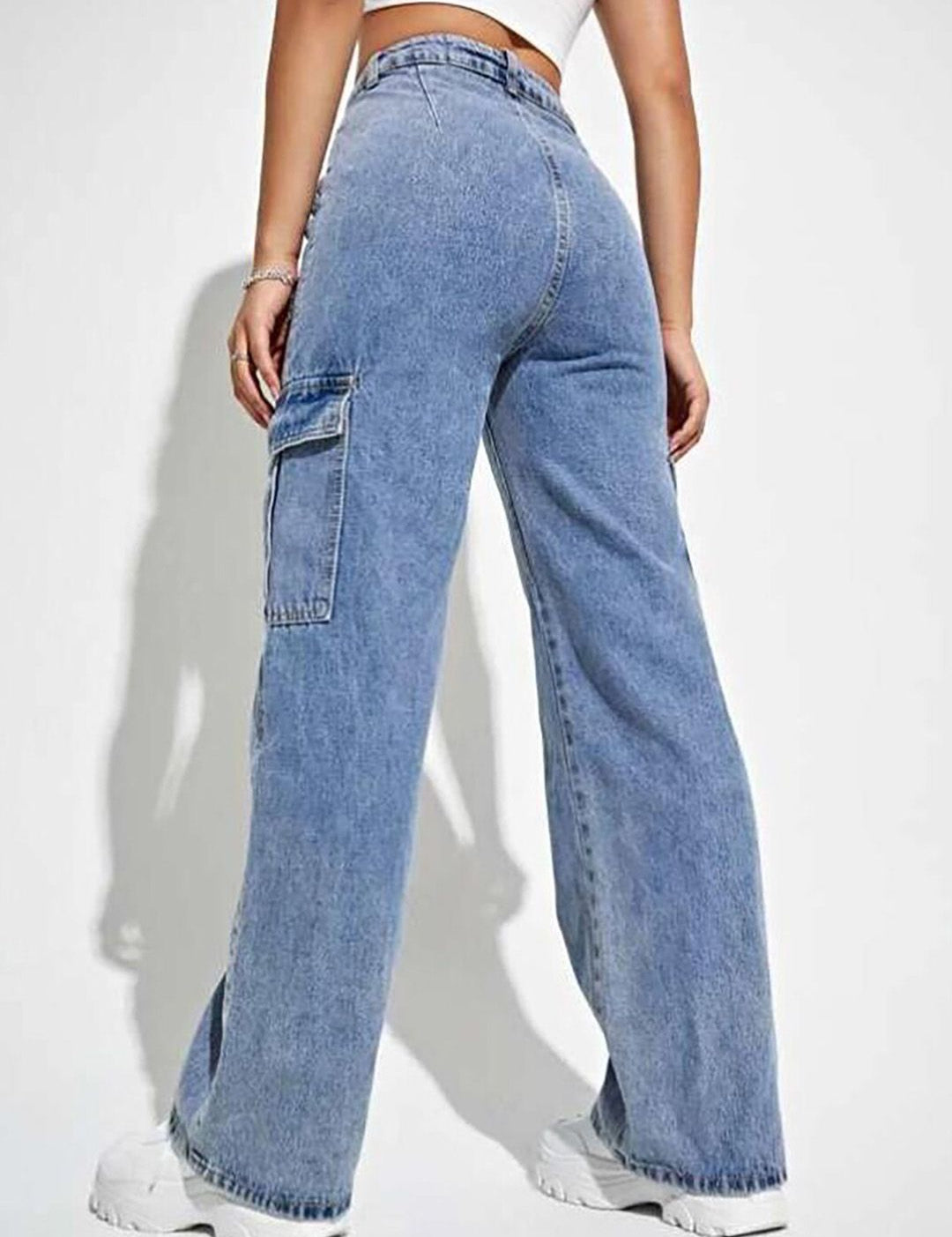 Kotty Women Blue Jean Straight Fit High-Rise Stretchable Jeans