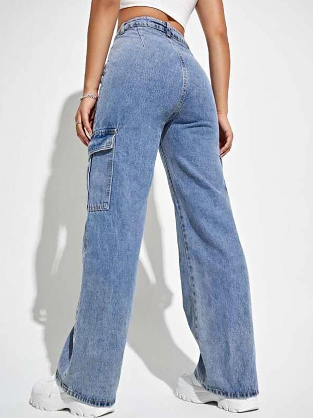 Kotty Women Blue Jean Straight Fit High-Rise Stretchable Jeans