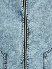 Kotty Men Blue Solid Denim Jacket