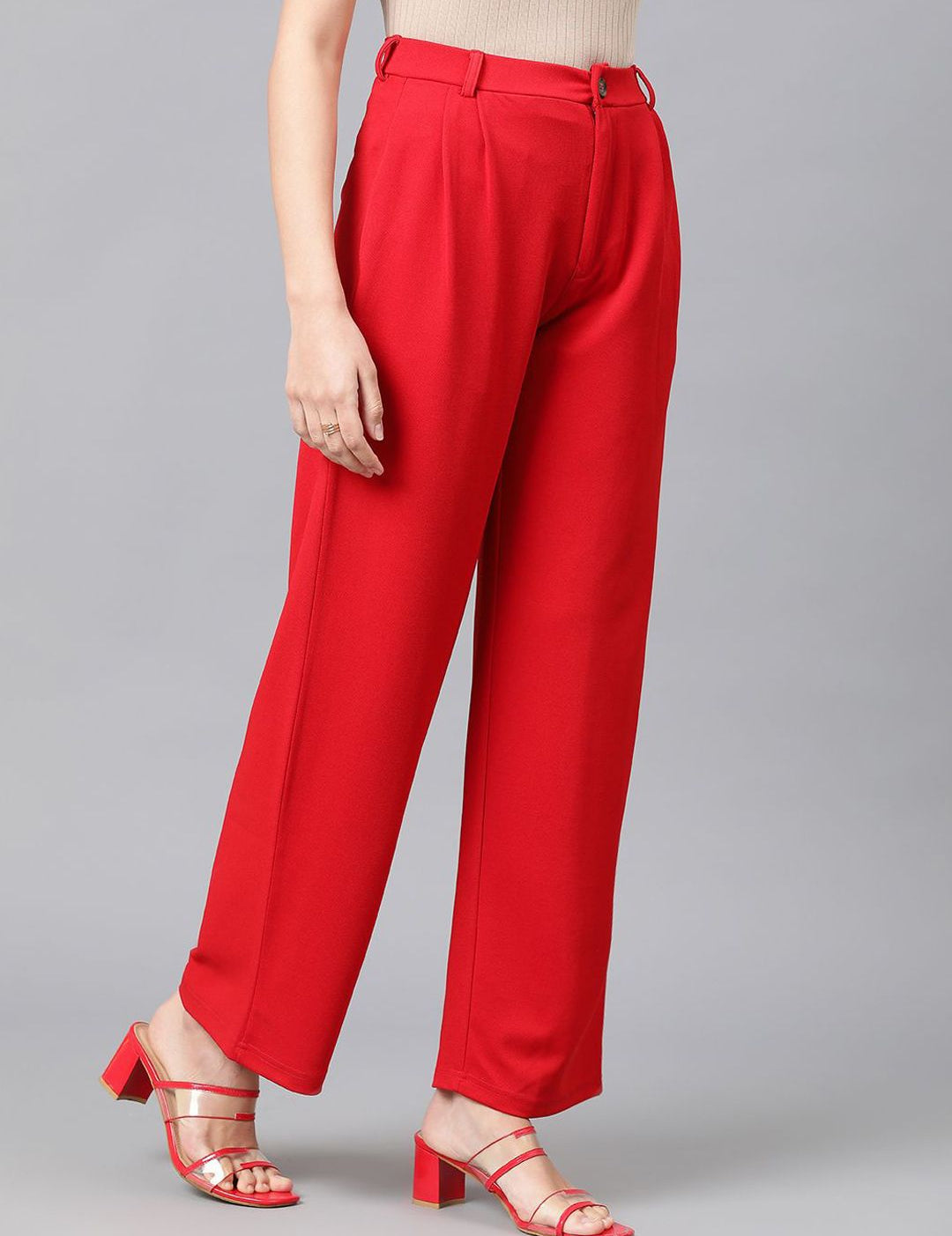 Kotty Women High-Rise Easy Wash Regular Trousers