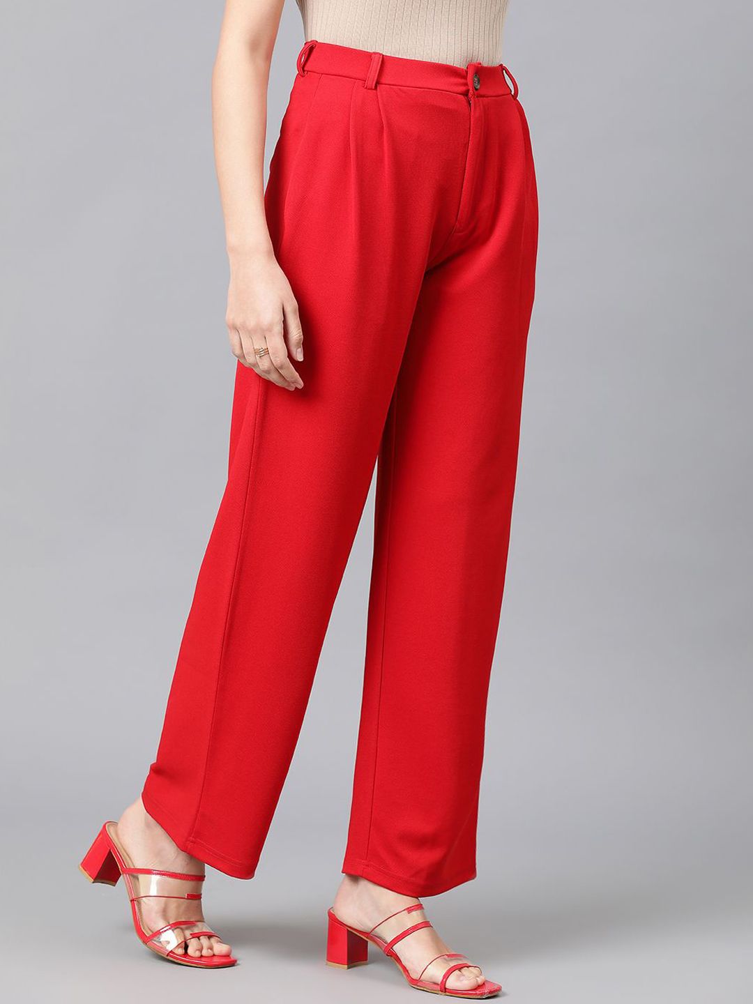 Kotty Women High-Rise Easy Wash Regular Trousers