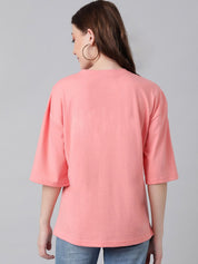 KOTTY Basics Basics Round Neck Drop-Shoulder Sleeves Oversized T-shirt