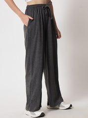 Kotty Women Grey Relaxed High-Rise Easy Wash Trousers