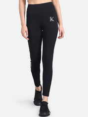 Kotty Women Black & White Printed Tights