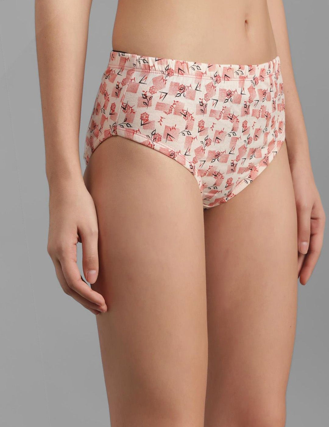 Kotty Women Pack Of 3 Floral Printed Cotton Ultra-Soft Hipster Briefs