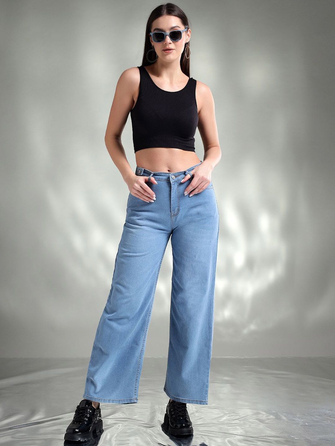 Kotty Women Jean Straight Fit High-Rise Stretchable Jeans