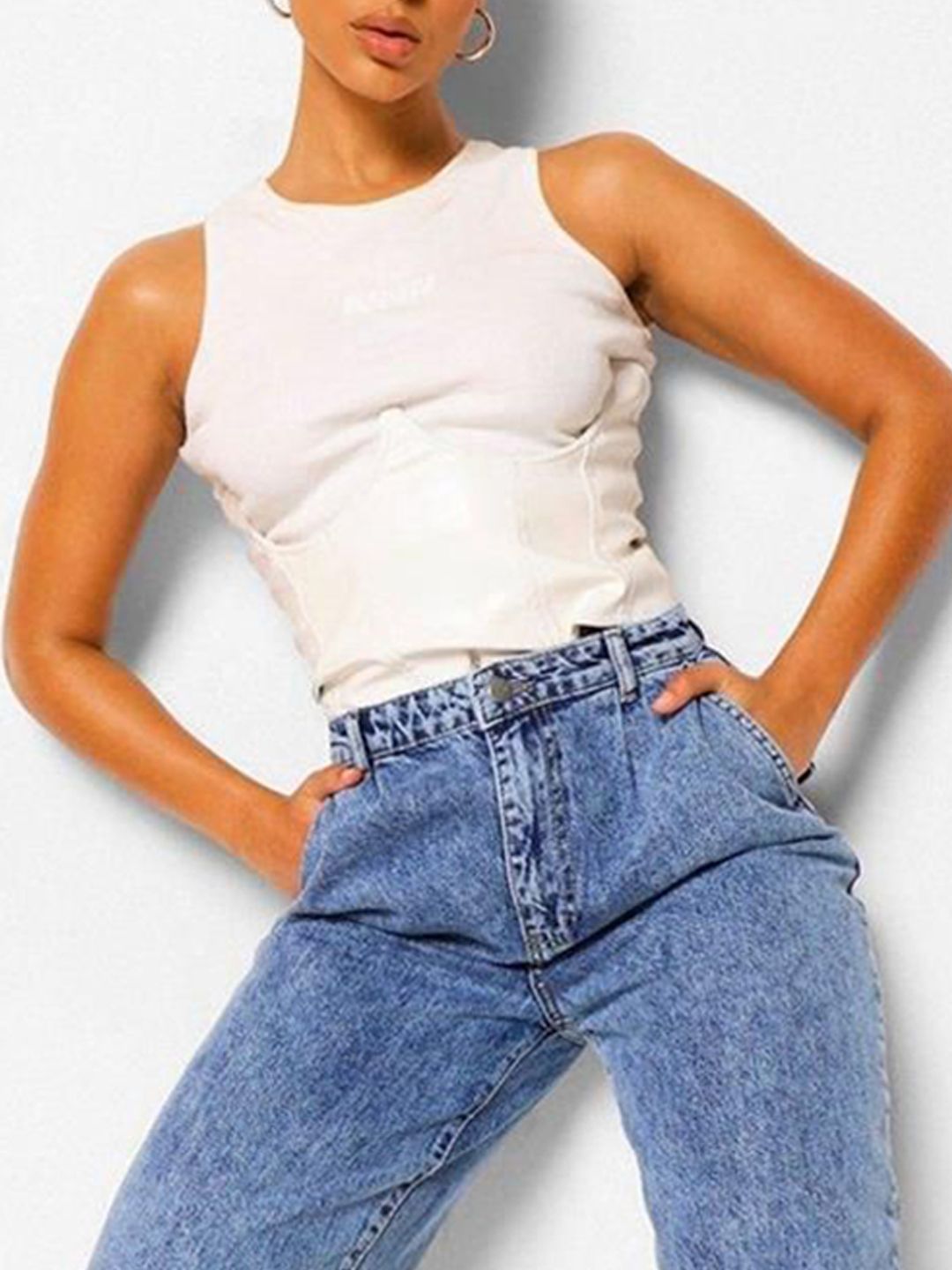 Kotty Women High-Rise Heavy Fade Clean Look Stretchable Jogger Jeans