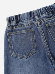 Kotty Girls Blue Jean Fit Heavy Fade Stretchable Jeans