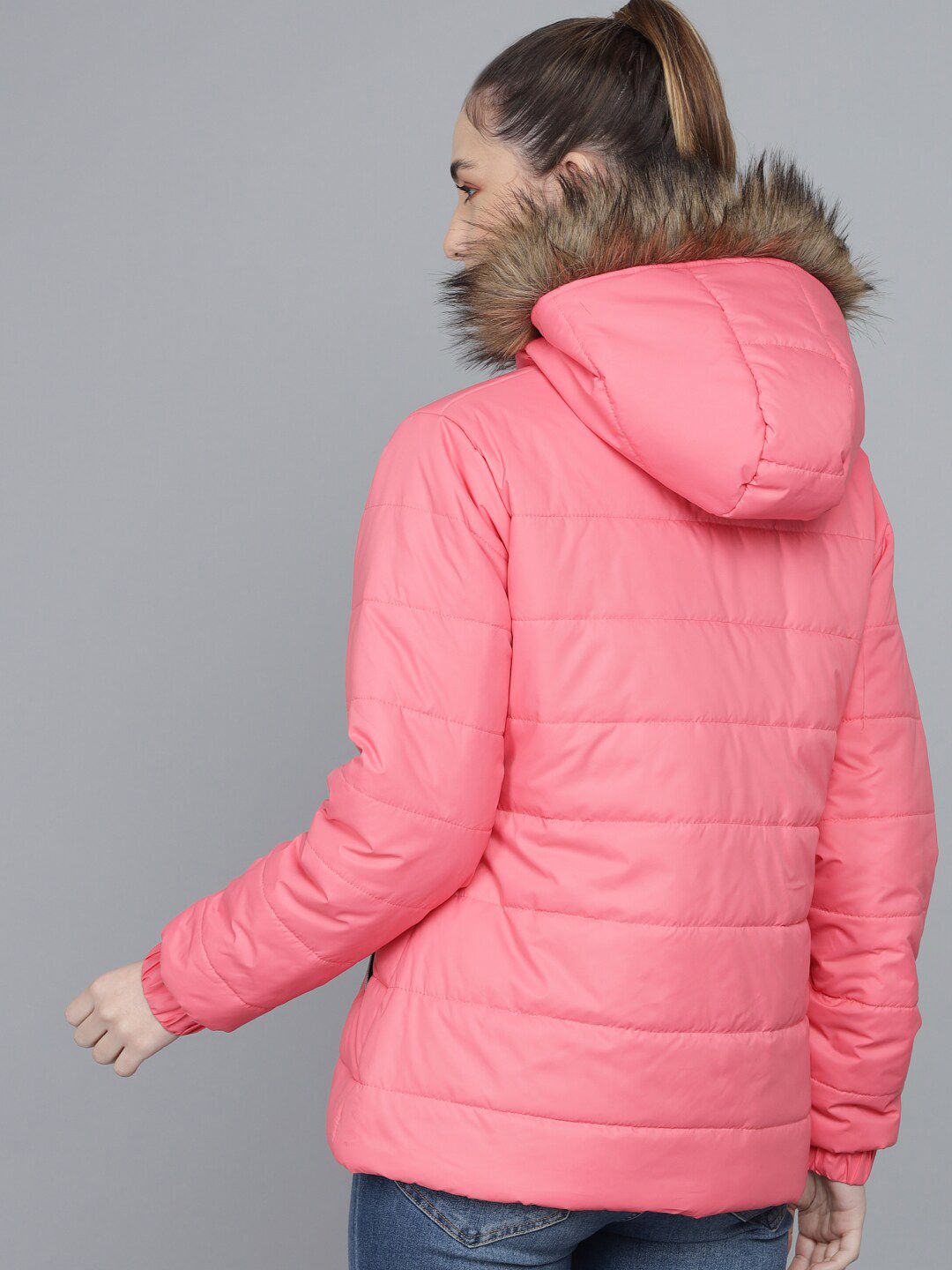 Kotty Women Pink Hooded Puffer Jacket