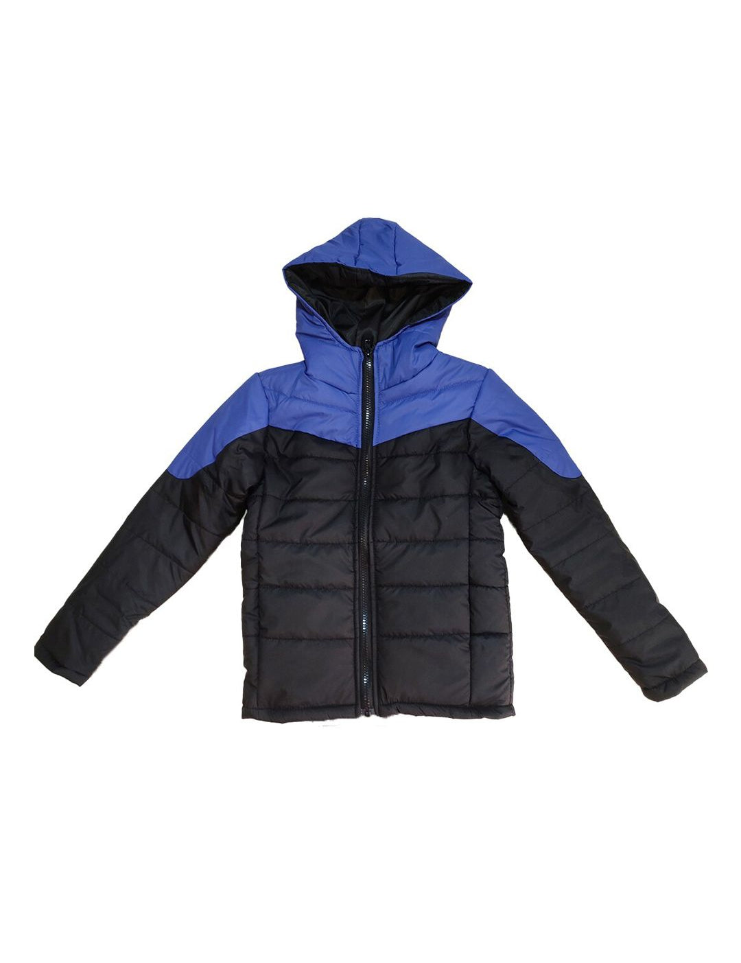 Kotty Boys Blue & Black Colourblocked Outdoor Padded Jacket