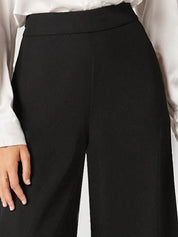 KOTTY BIZwear Women Relaxed Straight Fit High-Rise Easy Wash Trousers