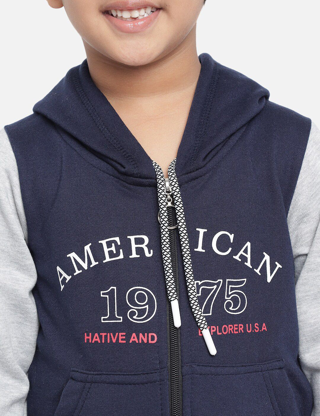 Kotty Boys & White Printed Sweatshirt