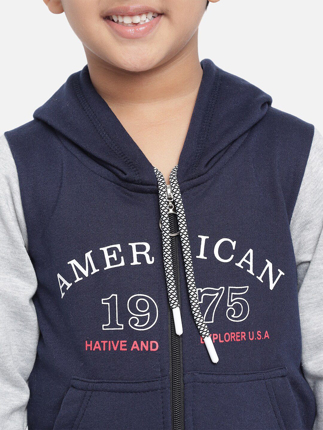 Kotty Boys & White Printed Sweatshirt