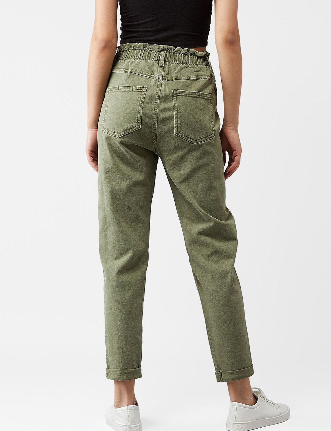 Kotty Women Olive Green Skinny Fit Jeans