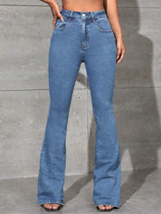 Kotty Women Bootcut High-Rise Clean Look Stretchable Jeans