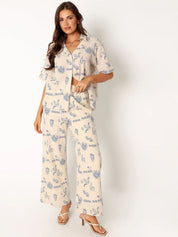 Kotty Women Shirt Collar Multi Dress Set