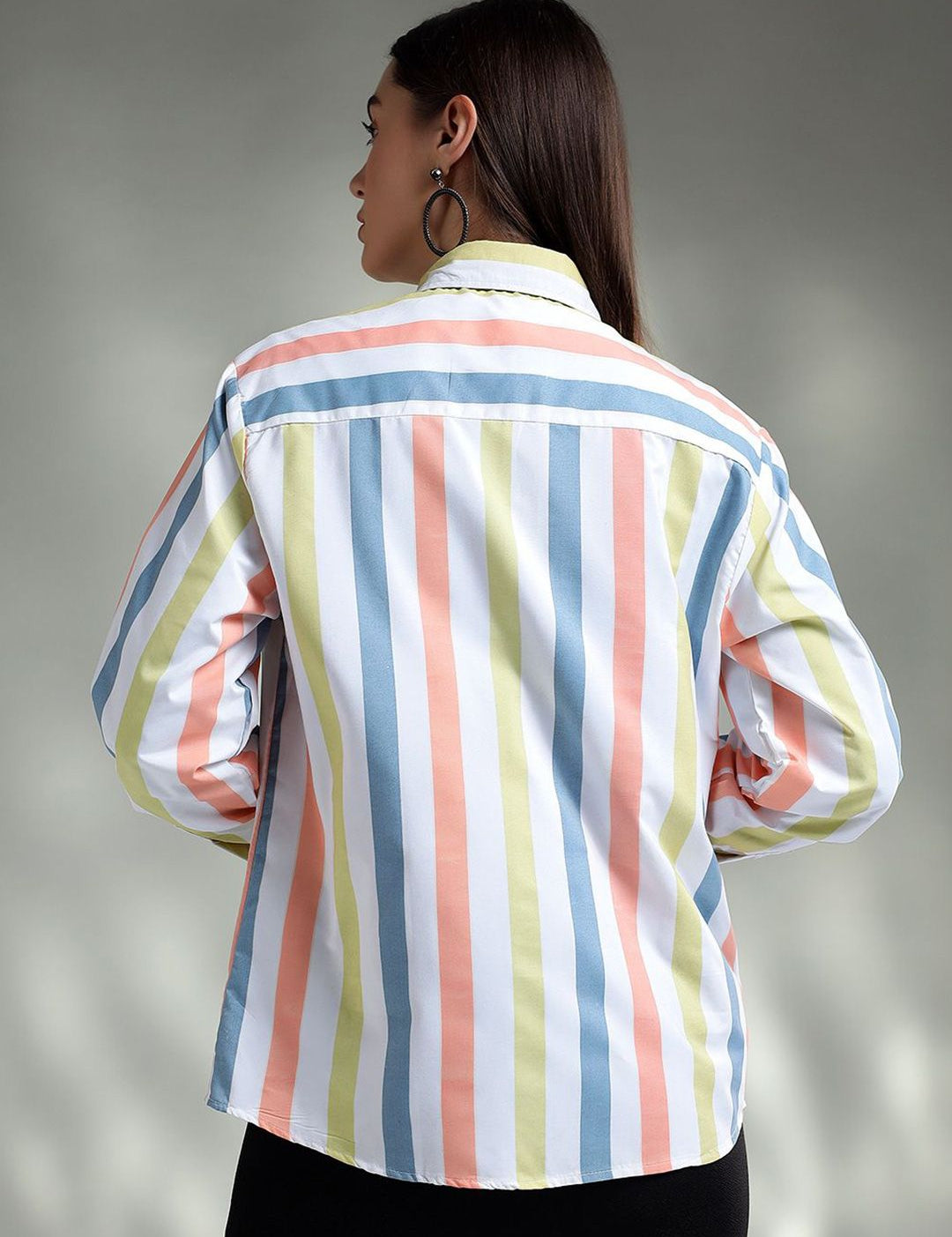 Kotty Women Spread Collar Graphic Printed Cotton Casual Shirt