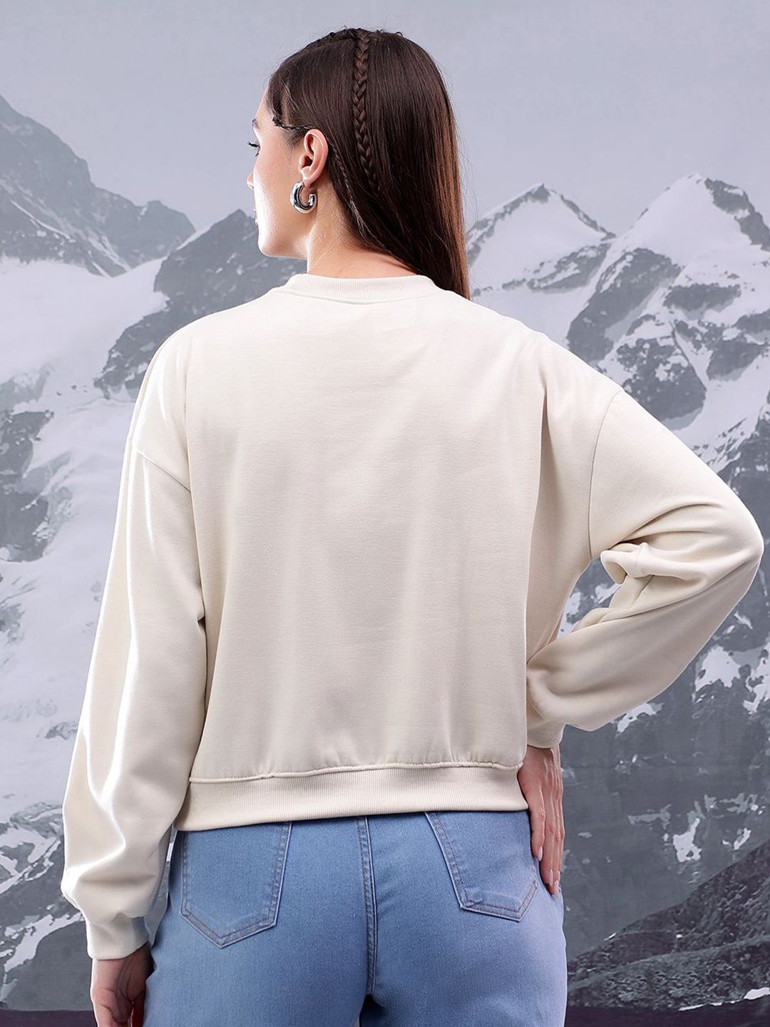 Kotty Women Round Neck Pullover Sweatshirt