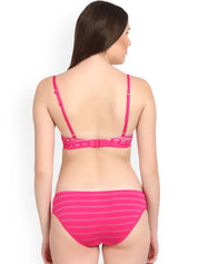 Kotty Women Pink Printed Lingerie Set KTTIW120
