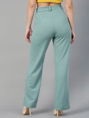 Kotty Women Pack Of 2 Relaxed Straight Leg Fit High-Rise Easy Wash Trousers