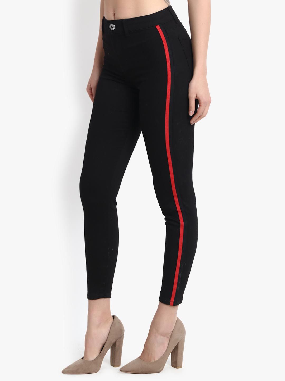 Kotty Women Black Skinny Fit High-Rise Clean Look Jeans