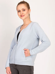 Kotty Women Blue Solid Tailored Jacket