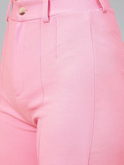 Kotty Women Relaxed Straight Fit High-Rise Easy Wash Trousers