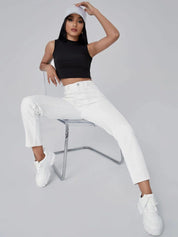 Kotty Women White Jean High-Rise Stretchable Jeans