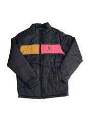 Kotty Boys Black Pink Colourblocked Puffer Jacket