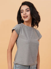 KOTTY Basics Women Solid Round Neck T-shirt