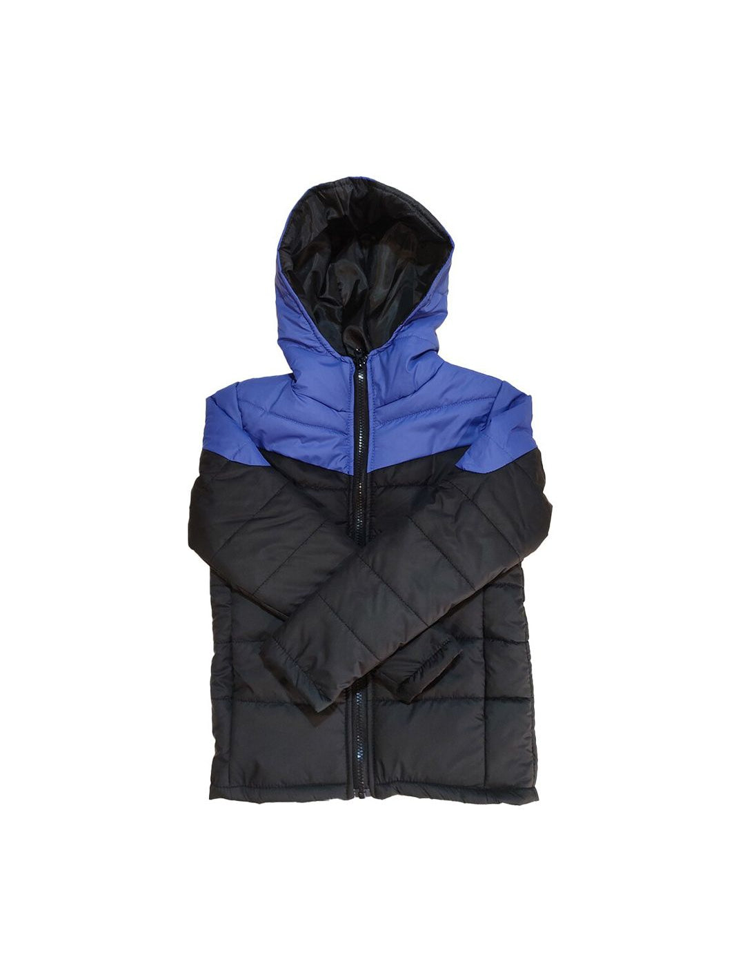 Kotty Boys Blue & Black Colourblocked Outdoor Padded Jacket