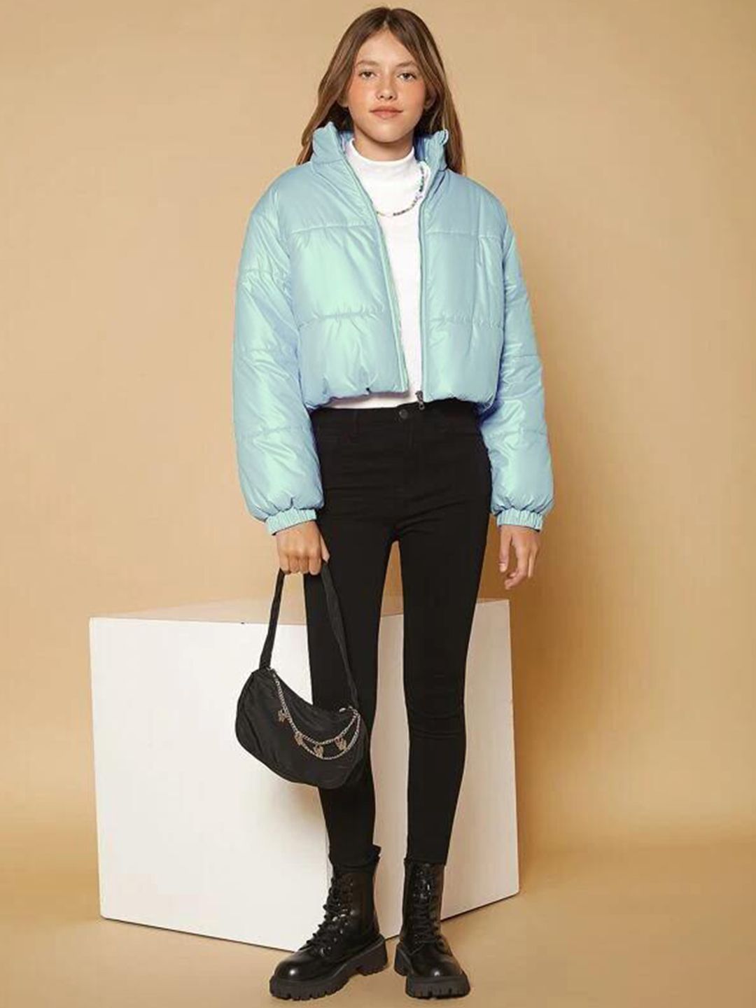 Kotty Girls Stand Collar Puffer Jacket