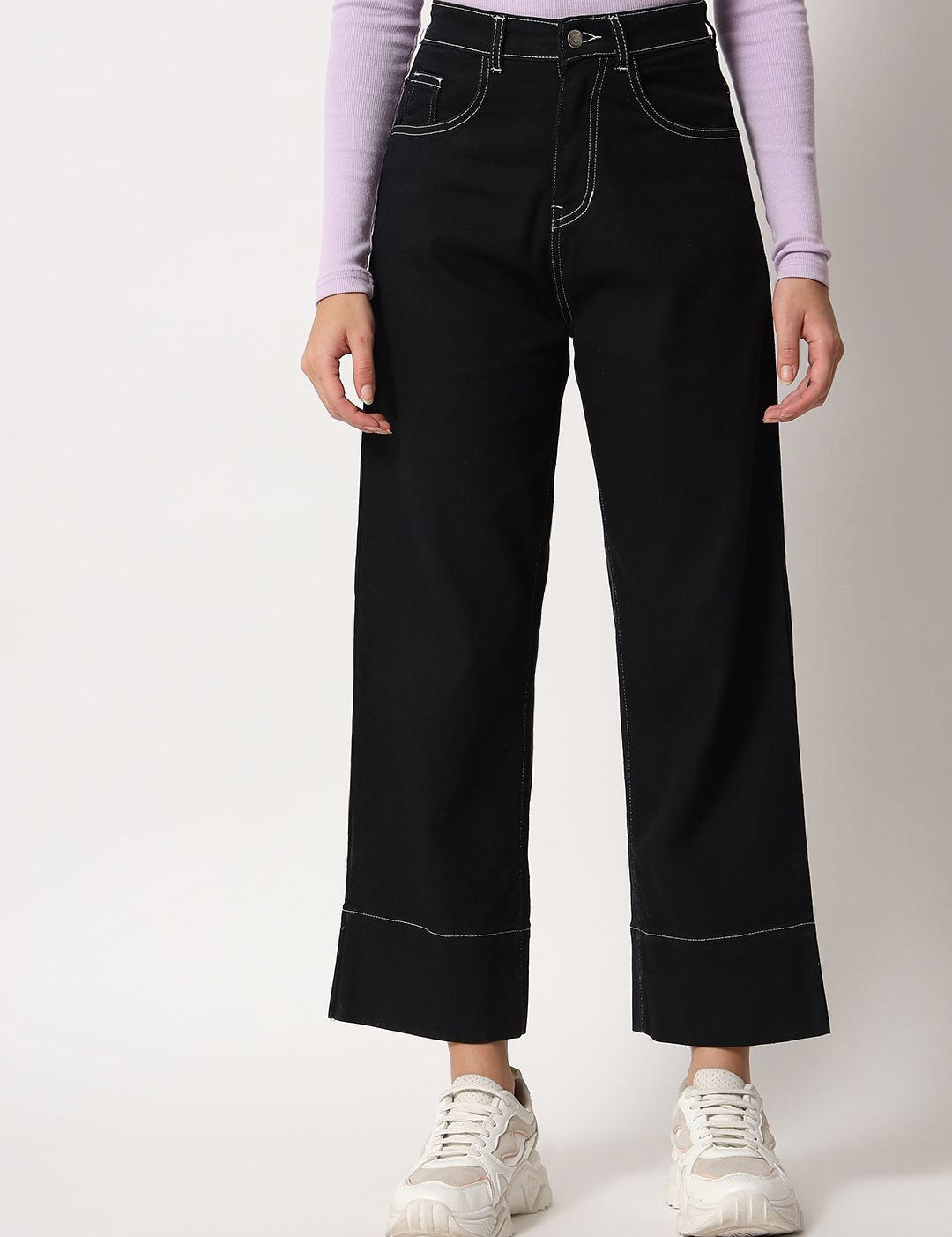 Kotty Women Straight Fit High-Rise Stretchable Jeans