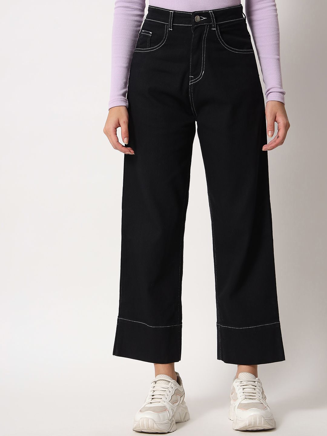 Kotty Women Straight Fit High-Rise Stretchable Jeans