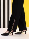 KOTTY Women Boot-Leg High Rise Black Jeans